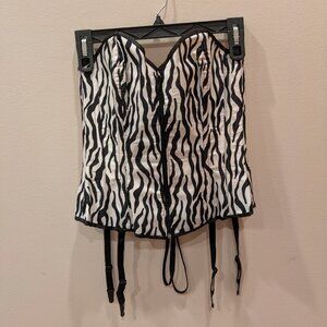 Zebra print corset